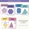 2D & 3D Shape Posters - Dreamy Space Math Decor - Miss Jacobs Little Learners
