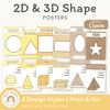 2D & 3D Shape Posters - Happy Hive Math Decor - Miss Jacobs Little Learners