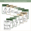 2D & 3D Shape Posters - Modern Botanical Math Decor - Miss Jacobs Little Learners