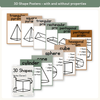 2D & 3D Shape Posters - Modern Jungle Math Decor - Miss Jacobs Little Learners
