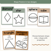 2D & 3D Shape Posters - Modern Jungle Math Decor - Miss Jacobs Little Learners