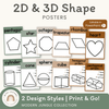 2D & 3D Shape Posters - Modern Jungle Math Decor - Miss Jacobs Little Learners