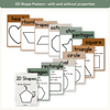 2D & 3D Shape Posters - Modern Jungle Math Decor - Miss Jacobs Little Learners
