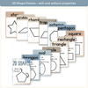 2D & 3D Shape Posters - Modern Ocean Math Decor - Miss Jacobs Little Learners