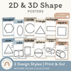 2D & 3D Shape Posters - Modern Ocean Math Decor - Miss Jacobs Little Learners
