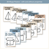 2D & 3D Shape Posters - Modern Ocean Math Decor - Miss Jacobs Little Learners