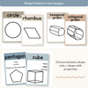 2D & 3D Shape Posters - Modern Ocean Math Decor - Miss Jacobs Little Learners