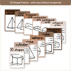 2D & 3D Shape Posters - Neutrals Math Decor - Miss Jacobs Little Learners