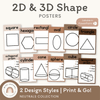 2D & 3D Shape Posters - Neutrals Math Decor - Miss Jacobs Little Learners