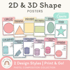 2D & 3D Shape Posters - Pastel Composition Notebook Math Decor - Miss Jacobs Little Learners
