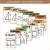 2D & 3D Shape Posters - Woodland Math Decor - Miss Jacobs Little Learners