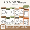 2D & 3D Shape Posters - Woodland Math Decor - Miss Jacobs Little Learners