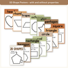 2D & 3D Shape Posters - Woodland Math Decor - Miss Jacobs Little Learners