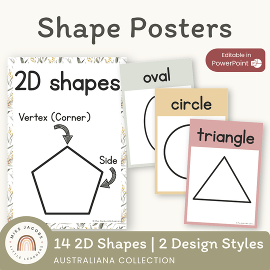 2D Shape Posters - Australiana Decor
