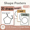 2D Shape Posters - Boho Neutrals Classroom Theme - Miss Jacobs Little Learners