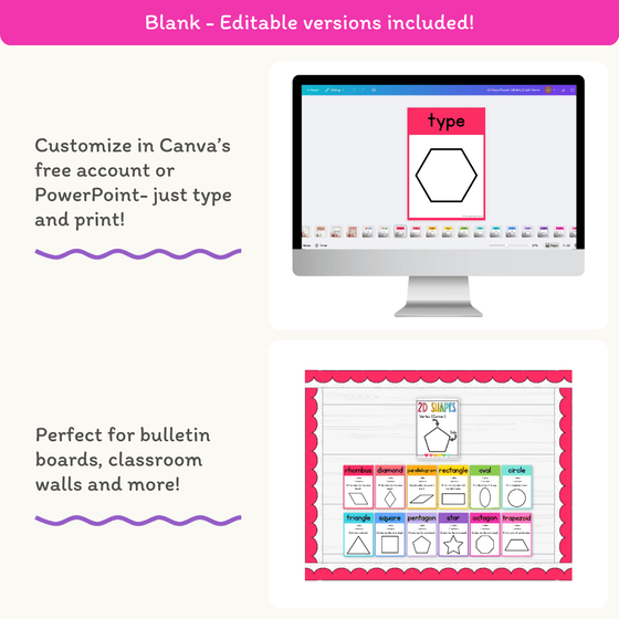 2D Shape Posters - Bright Theme - Miss Jacobs Little Learners