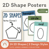 2D Shape Posters - Cute Jungle Animals Theme - Miss Jacobs Little Learners