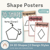 2D Shape Posters - Cute Sea Life Classroom Decor - Miss Jacobs Little Learners