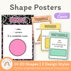 2D Shape Posters - Cutesy Composition Notebook Math Decor - Miss Jacobs Little Learners