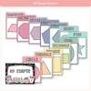 2D Shape Posters - Cutesy Pastel Math Decor - Miss Jacobs Little Learners