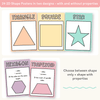 2D Shape Posters - Cutesy Pastel Math Decor - Miss Jacobs Little Learners