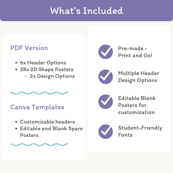 2D Shape Posters - Dreamy Space Theme Classroom Decor - Miss Jacobs Little Learners