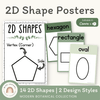 2D Shape Posters - Modern Botanical Classroom Decor - Miss Jacobs Little Learners
