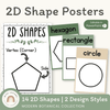 2D Shape Posters - Modern Botanical Classroom Decor - Miss Jacobs Little Learners