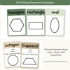 2D Shape Posters - Modern Botanical Classroom Decor - Miss Jacobs Little Learners