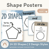 2D Shape Posters - Modern Ocean Classroom Decor - Miss Jacobs Little Learners