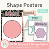 2D Shape Posters - Pastel Composition Notebook Math Decor - Miss Jacobs Little Learners