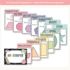 2D Shape Posters - Pastel Composition Notebook Math Decor - Miss Jacobs Little Learners