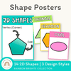 2D Shape Posters {Rainbow Classroom Decor} - Miss Jacobs Little Learners