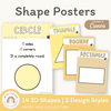 2D Shapes Posters - Happy Hive Math Decor - Miss Jacobs Little Learners