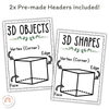 Modern Botanical Math Decor Posters - 3D Shape Posters - Miss Jacobs Little Learners