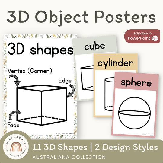 3D Shape Posters - Australiana Decor