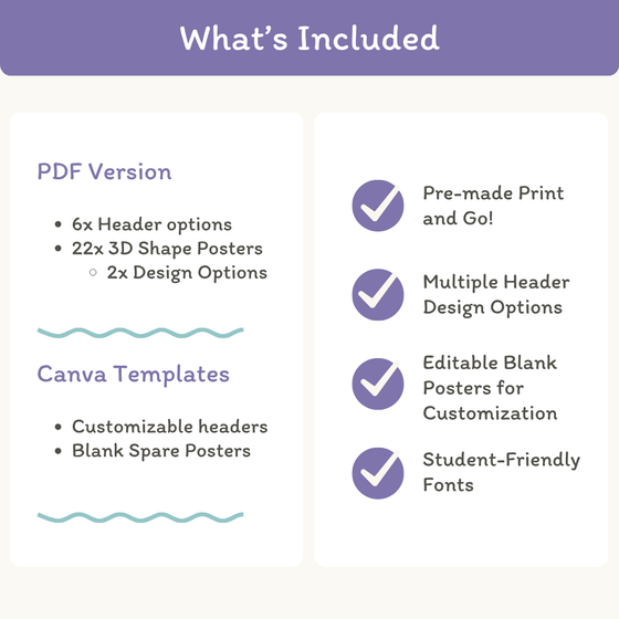 3D Object Posters - Dreamy Space Theme Classroom Decor - Miss Jacobs Little Learners