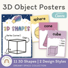 3D Object Posters - Dreamy Space Theme Classroom Decor - Miss Jacobs Little Learners
