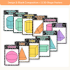 3D Objects Posters - Cutesy Composition Notebook Math Decor - Miss Jacobs Little Learners