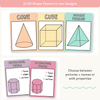 3D Objects Posters - Cutesy Pastel Math Decor - Miss Jacobs Little Learners