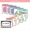 3D Objects Posters - Cutesy Pastel Math Decor - Miss Jacobs Little Learners