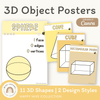 3D Objects Posters - Happy Hive Math Decor - Miss Jacobs Little Learners