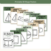 3D Objects Posters - Modern Botanical Classroom Decor - Miss Jacobs Little Learners