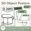 3D Objects Posters - Modern Botanical Classroom Decor - Miss Jacobs Little Learners