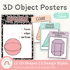 3D Objects Posters - Pastel Composition Notebook Math Decor - Miss Jacobs Little Learners