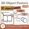 3D Shape / 3D Objects Posters | DESERT NEUTRALS | Boho Vibes Classroom Decor - Miss Jacobs Little Learners