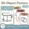 3D Shape Posters - Cute Sea Life Classroom Decor - Miss Jacobs Little Learners