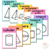 3D Shape Posters - Cutesy Classroom Decor - Miss Jacobs Little Learners