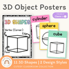 3D Shape Posters - Cutesy Classroom Decor - Miss Jacobs Little Learners