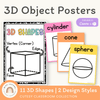 3D Shape Posters - Cutesy Classroom Decor - Miss Jacobs Little Learners